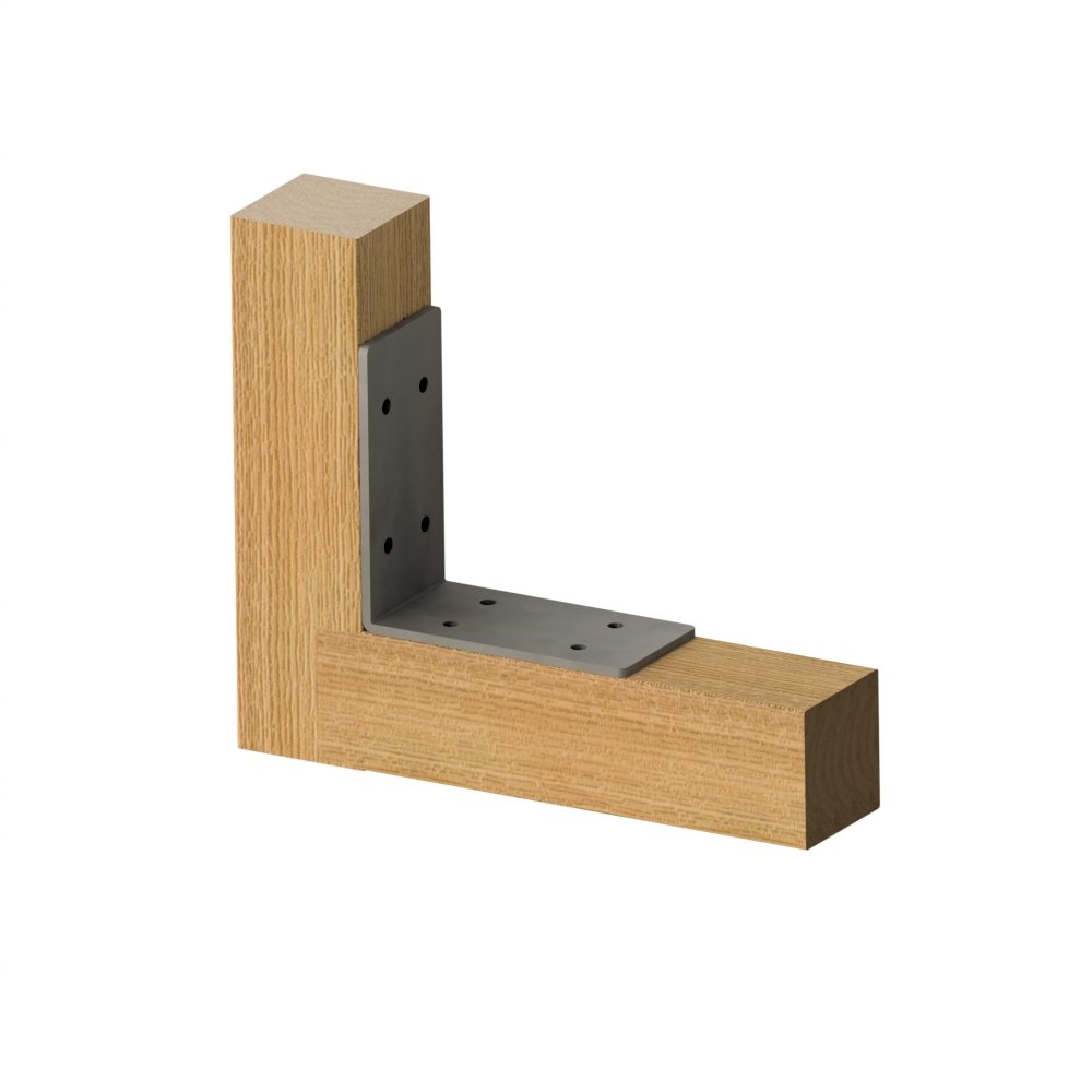 Brackets staal 2-weg hoek 90⁰ gebogen lang - Afbeelding 2