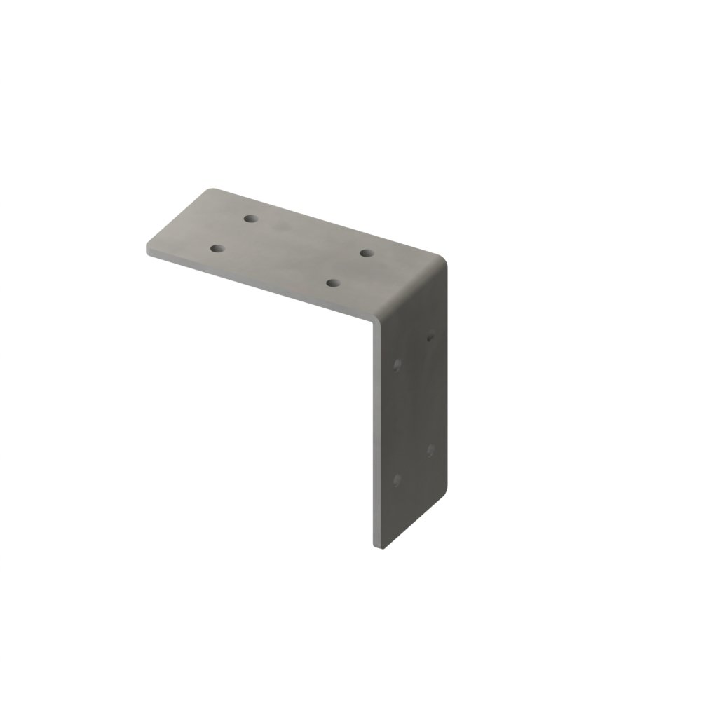 Brackets staal 2-weg hoek 90⁰ gebogen lang