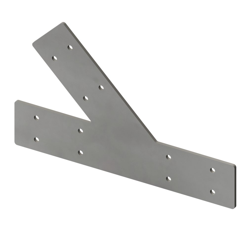 Brackets staal 3-weg T-stuk 45⁰ lang