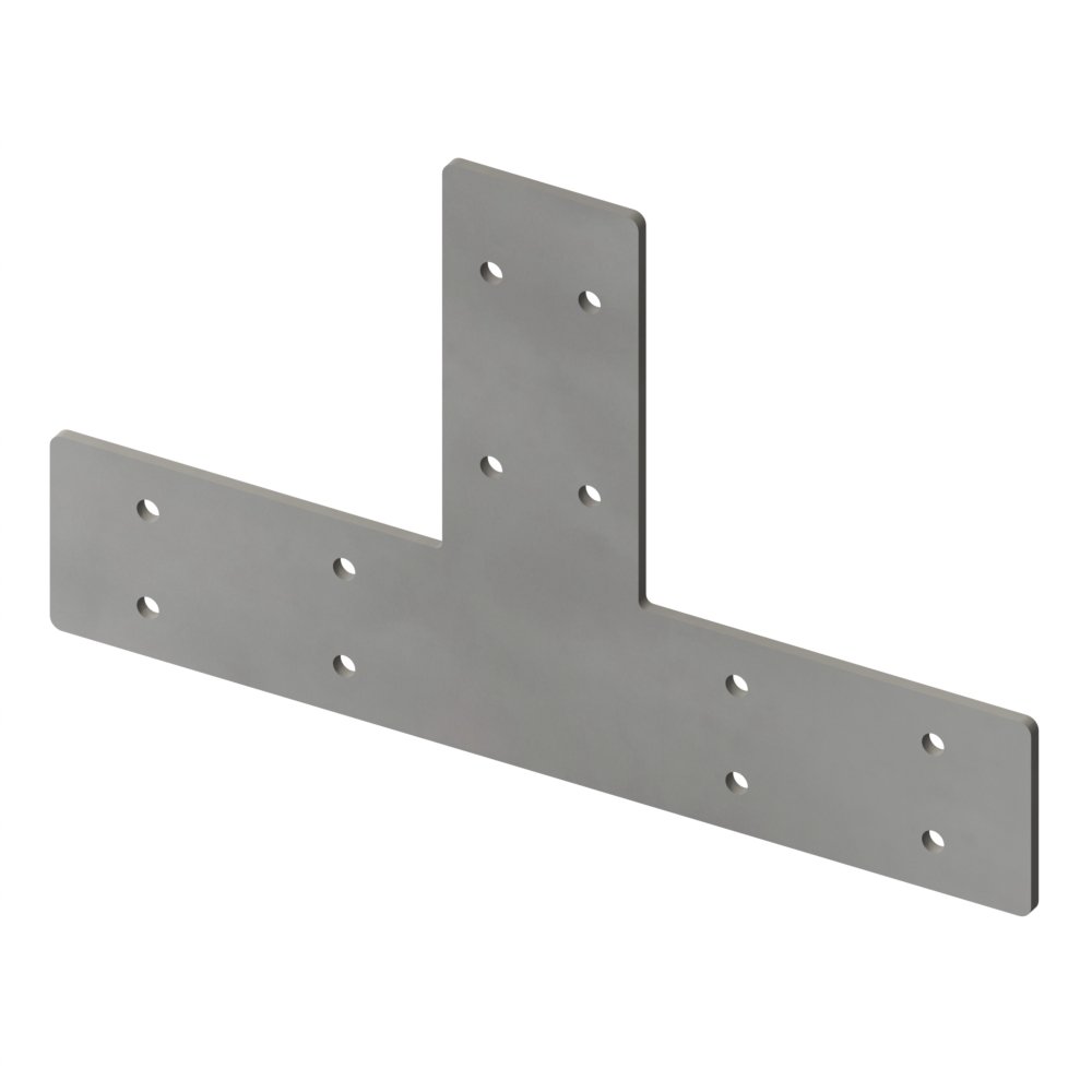 Brackets staal 3-weg T-stuk 90⁰ lang