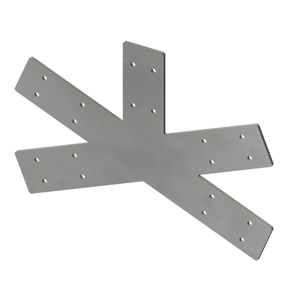 Brackets staal 5-weg 45⁰ B lang