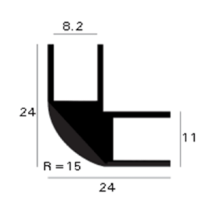 Aluminium glassysteem profiel