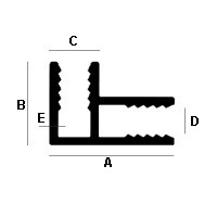 Aluminium plaathoekprofiel (model 1)
