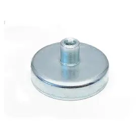 Ferriet potmagneet/ vismagneet met draadbus verzinkt