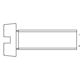 Metaalschroef RVS, cylinder kop