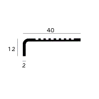 Aluminium trapkant (model 5)