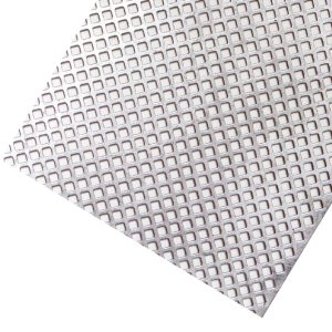 Aluminium geperforeerde plaat. Ruit perforatie.