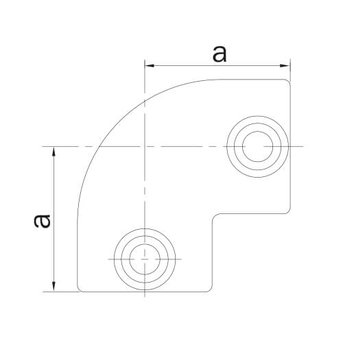 Buiskoppeling Kniestuk 90° (type 6) - Afbeelding 2