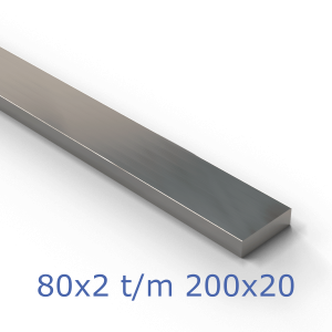 Aluminium platstaf groot