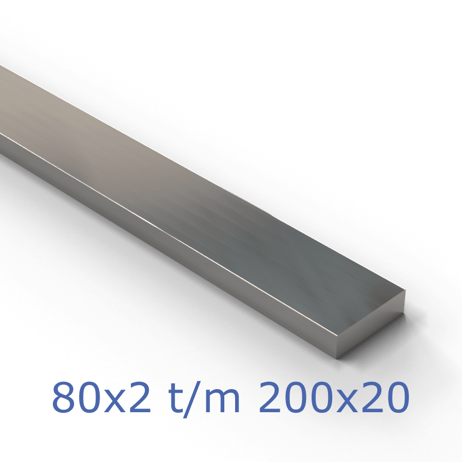 Aluminium platstaf groot