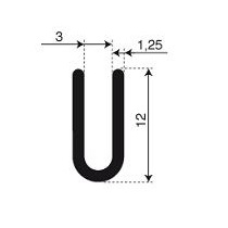 Rubber U-profiel (model 2)