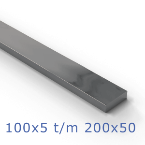 Staal platstaf blank 37K groot XL