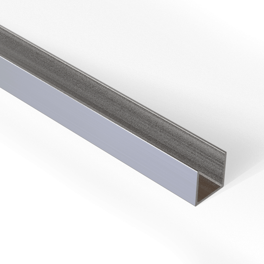 Aluminium geanodiseerd U-profiel