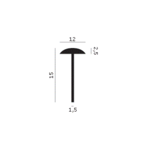Aluminium speciale T-profiel
