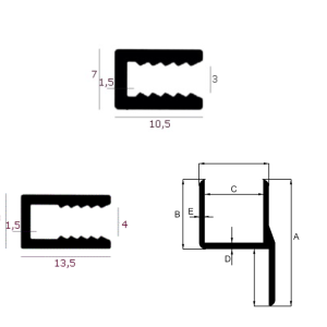 Aluminium speciale U-profielen